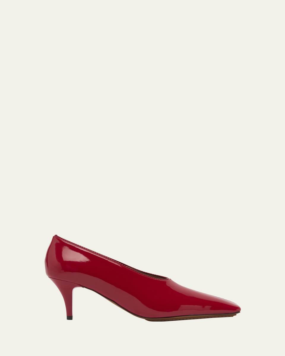 60 Patent Faux Leather Stiletto Pumps